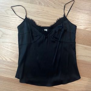 Diane VonFurstenberg 100% silk camisole with lace detailing